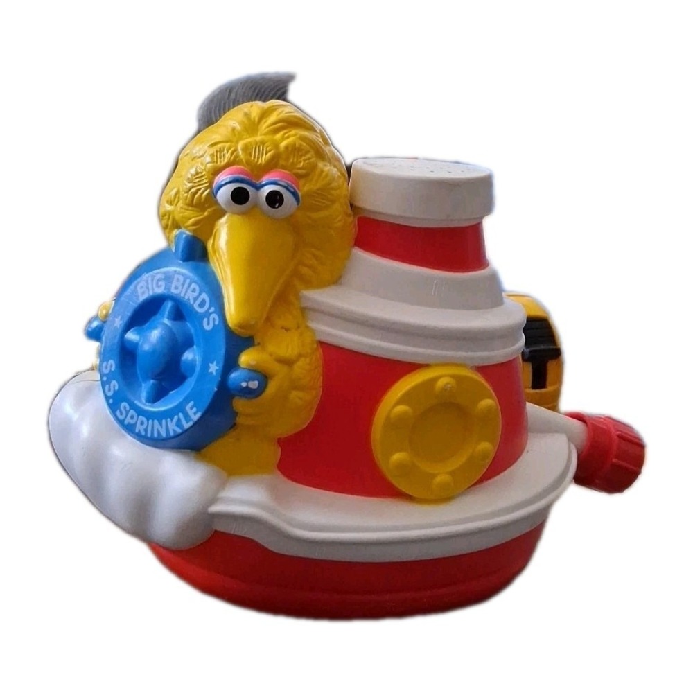 Vintage Hasbro 1983 Big Bird's S.S. Sprinkle Kids Water Sprinkler Muppets READ